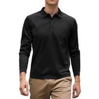 Men's Slim Fit Casual Long Sleeve T-shirts, Daily Versatile Tops L juoda