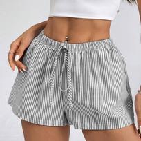 Shorts For Women Striped Button Casual Loose  Shorts L juoda