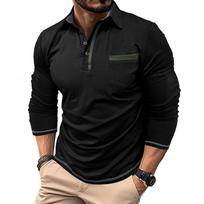 Men's Casual -color Base Shirt - Men's Collarless Long-sleeved Sports Jacket L juoda