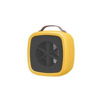 Space Heater, Battery Powered Compact Electric Mini Fan Winter Electric With Thermostat High Output For Home Bedroom Desk Indoor Use, Yellow