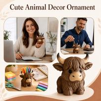 Cow Pen Holder - Resin Desk Decor Ornament for, Cute Farm Animal Pencil Cup One Size