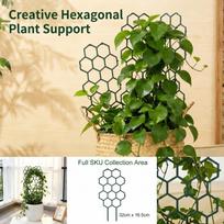 6pcs outdoor potted plant support set, honeycomb-shaped support, gardening fixing pole, plant climbing frame one size balta