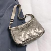 Yogodlns Koldūnų Pažasties Krepšys Kosminio Medvilnės Pirkinių Krepšys Didelės Talpos Pečių Crossbody Krepšys Lengvas Moteriškas Nailoninis Rankinis Krepšys 30x10x20cm auksas