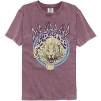 Def Leppard Logo Pastel Colors Leopard Men's T Shirt Band Merch L