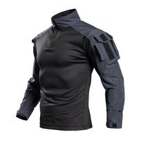 Summer Long Sleeve Frog Camo Shirt Tactical Outdoor Top Stand Collar Athletic T-Shirt Lightweight Breathable Men S juoda