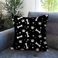 Fashion Black Cat Paw Cushion Cover Pillowcase Upholstery Sofa Throw Pillow Home Decor Pillowcas Peach skin 18*18(CM)-1Pcs