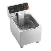 Commercial Electric Deep Fryer, 7.5 L Oil Capacity, 2500W Stainless Steel Countertop Fryer with Basket and Lid, Overheat Protection, Temp Control,