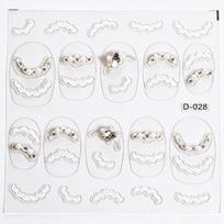 Redanco Elegant Zircon Mosaic Nail Art Rhinestones D028 - Luxurious French Design D028