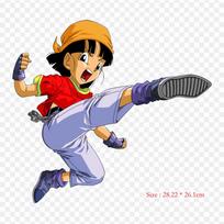 Pleistukai drabužiams, krepšiui, lygintuvu klijuojami šiluminiai lipdukai, Dragon Ball GT Pan Goku raštas, skalbiami, šilumos perdavimo