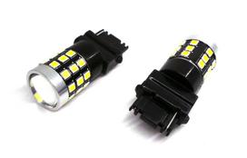 2 vnt LED lemputė 3156 P27W 12-24V CANBUS 1400lm balta su objektyvu