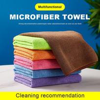 TEMU Multi-Function Microfiber Cleaning Cloth & Scouring Pad for Kitchen and Car Random Color. 30*30cm edge-locking bare piece