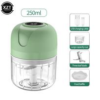 NAUJAUSIAS 250 ml Mini Elektrinis Česnako Smulkintuvas USB Įkrovimas Imbiero Smulkintuvas Mašina Tvirtas Patvarus Čili Daržovių Smulkintuvas Virtuvės Įrankis žalia