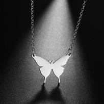 Cute Butterfly Necklace for Women Charms Choker Party Stainless Steel Jewelry Gift