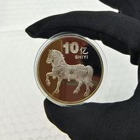 40 mm Kinijos monetos Laimingas gyvūnas Arklys Kolekcinės monetos Metalo kolekcija 2026 Naujųjų metų suvenyras A14