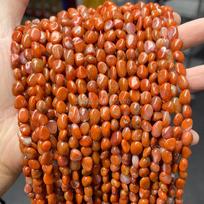 Jingde Jewelry 6-8mm Natūralaus Nanhong Agato Netaisyklingi Palaidi Karoliukai DIY Papuošalų Aksesuarams 6-8mm, approx. 55 beads