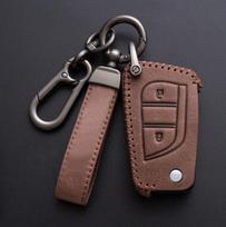 Automobilio nuotolinio rakto dangtelis dėklas korpusas raktų pakabukas Toyota Hilux Revo Auris Corolla Reiz Avensis Verso Yaris Aygo Rav4 Scion TC IM 2017 2016 ruda