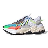 Adidas Originals Ozweego kvėpuojantys žemi sportiniai laisvalaikio batai baltos spalvos daugiaspalviai paaugliams sportbačiai FV7368 39⅓ gray