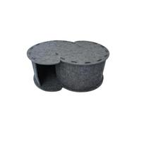 S-shaped Felt Cat Tunnel Bed Detachable Scratch Resistant Cat Cave with Holes Ventilated Cat Hideaway House for Cats Kitten pilka