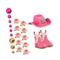 Cowboy Cake Toppers,Cake Topper Set,Small Food Decorations,Anniversary Decor,Cake Decorations Cupcake Toppers rožinė
