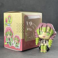 New Demon Slayer Kanroji Mitsuri Figure Bonus Cute Sitting Figure Shinazugawa Sanemi Figuine Toy Doll Gift Collection PVC 10.5CM