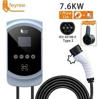 Electric Car Charging Station EVSE Wallbox 7.6kW 3-Phase Vope2 Cable Socket IEC62196-2.