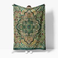 Vintage Ethnic Kilim Turkish Rug Pattern Cotton Throw Blanket Decorative Sofa Bed Living Room Cushion Cover 75x90cm
