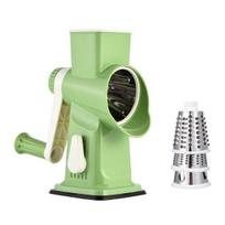 Rankinis volelinis daržovių pjaustytuvas ir smulkintuvas Nerūdijančio plieno ašmenys Maisto smulkintuvas Daugiafunkcis virtuvės įrankis julienne pjaustymui žalia