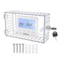 Universal Thermostat Lock Box with Key Clear Acrylic Thermostat Cover with Lock Large Thermostat Guard Easy to Install for Home Poland
