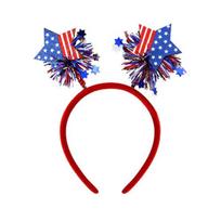 1/15 vnt. vakarėlio galvos juosta Amerikos vėliavos galvos juosta Atminties diena Nepriklausomybės diena Liepos 4-oji Galvos papuošalas Patriotinis vakarėlio aksesuaras I blue