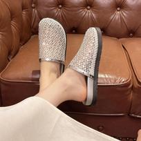 High-heel Platform Half-heeled Slippers, New Style One-piece Perforated Summer Sandals, Women's Shoes 35 sidabras