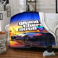 1pc Grand Theft Auto Soft Flannel Blanket with Designer Print - A cozy blanket for all seasons, perfect for the couch, bed, officeB15 80cmx120cm(31inx47in)