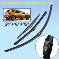 Misima Windshield Windscreen Wiper Blades Kit For Dacia Renault Duster MK2 2017 2018 2019 2020 Front Rear Window Wiper Set juoda