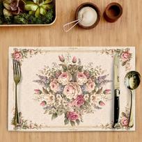 2/4/6pcs Bohemian Style Placemats Polyester Coasters Living Room Kitchen Office Dining Room, Caf é Dining Table Decor 4PC30X45CM(1X1.3FT