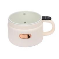 1.6L Electric Cooker Nonstick Multi Purpose Rice Cooker Noodle Pot for Kitchen Dorm Office White L