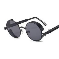 Classic Gothic Steampunk Sunglasses Non-polarized Men Women Vintage Round Metal Frame Sun Glasses