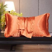 Pure Silk Double-Sided Mulberry Pillowcase, Solid Color, Beauty and Comfort 48x74cm (1 piece) oranžinė