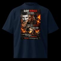 Raw Human Mask of Goodness T-Shirt, Altruism Is Egoism Dark Graphic Tee, QUALITY PREMIUM Unisex Organic Oversized Top Truth Burns Wear 2XL