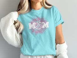 Volleyball Mom T-Shirt, Distressed Splatter Graphic Tee, Sports Mother Apparel 3XL