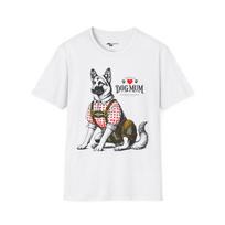 German Shepherd Dog Mum T-Shirt: Vintage Engraving Style XL