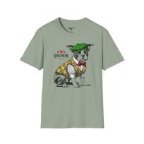 Vintage Boston Terrier Engraving T-Shirt: Proud Dog Mum Gift 4XL