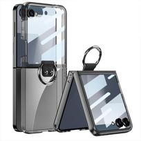 case for Samsung Z FLIP 7 Foldable screen case with integrated film ring electroplated transparent ultra-thin protection tough Galaxy Z Flip7 juoda