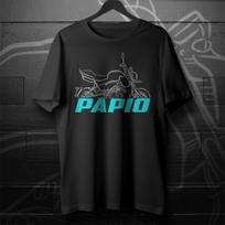 Black men's and women's T-shirt For CFMoto Papio ST/SS/CL 2017-2025- Motorcycle XS