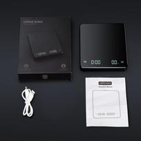 Coffee Scale, Portable Digital Kitchen Scale Kitchen Food Scale with Timer and HD LED Screen for Coffee, Jewelry, Vegetables