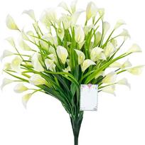 1/2/5Pcss Plastic Calla Lily Artificial Flowers 33cm Fake Plant  Garden Wedding 1Pc balta