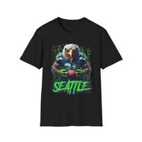 Men's and Women's T-shirts Seattle Seahawks Horror Mash Up T-Shirt - Spooky NFL Fan Apparel XXXXL