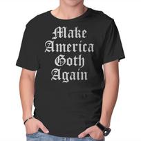 Unisex Crew Neck T-Shirt Make America Goth Again Graphic Short Sleeve Casual Tee XS