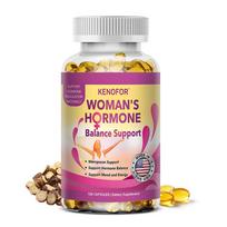 Moters hormonų pusiausvyros palaikymas, Aukščiausios kokybės menopauzės papildas karščio bangoms malšinti, Sveikas estrogenas, Nuotaikos ir energijos priežiūra 120PCS