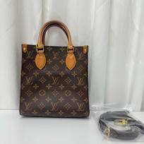 [Pre-Owned] Sac Plat BB Classic Monogram Coated Canvas With Calfskin Trim Music Score Handbag - Very Good #19LAJVK ONE SIZE