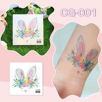 New 40 Different Glitter Face Temporary Tattoos for Kids Easter Holiday Egg and Bunny Fake Tattoo Stickers for Boys and Girls
