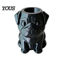 Space-saving Flower Pot 3D Printed Pug Planter Pot, Decorative Dog Flowerpot for Indoor Outdoor, Cactus Succulents Plants Container, Pet Lover juoda